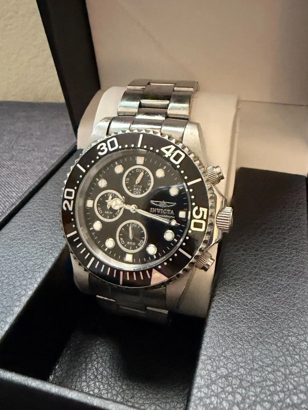 Invicta 1768 Black Pro Diver Chronograph Quartz Watch